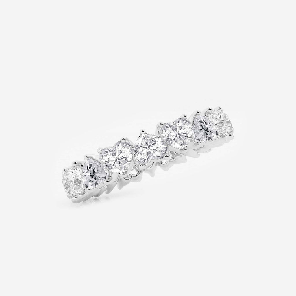 GWA083 - Additional Image 1 for  3 5/8 ctw Alternating Heart Lab Grown Diamond Eternity Band - 4.3mm Width