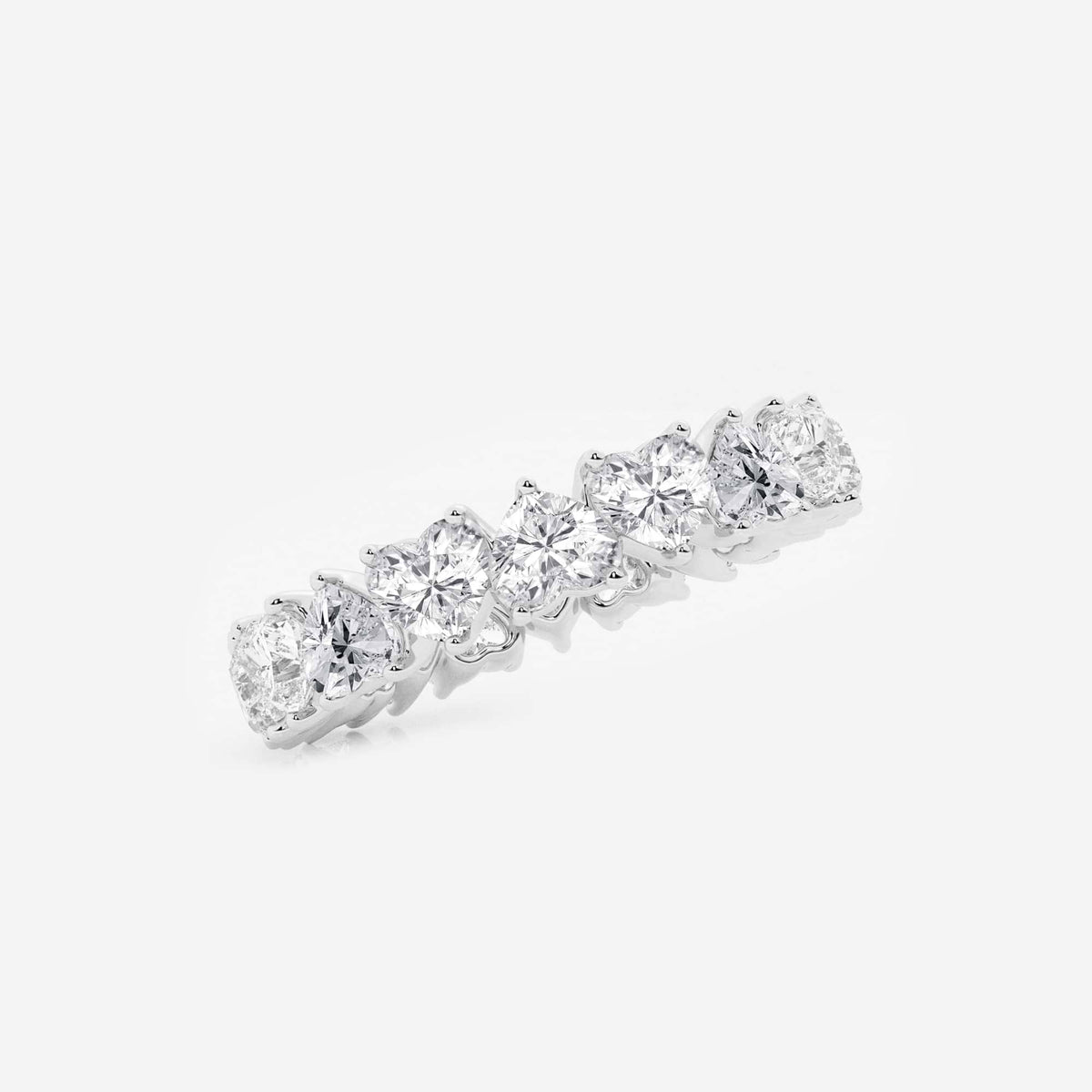GWA083 - Additional Image 1 for  3 5/8 ctw Alternating Heart Lab Grown Diamond Eternity Band - 4.3mm Width