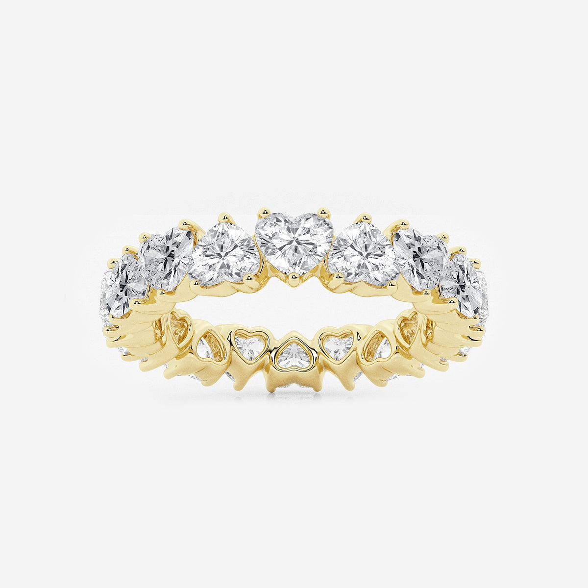GWA083 - product video for 3 5/8 ctw Alternating Heart Lab Grown Diamond Eternity Band - 4.3mm Width