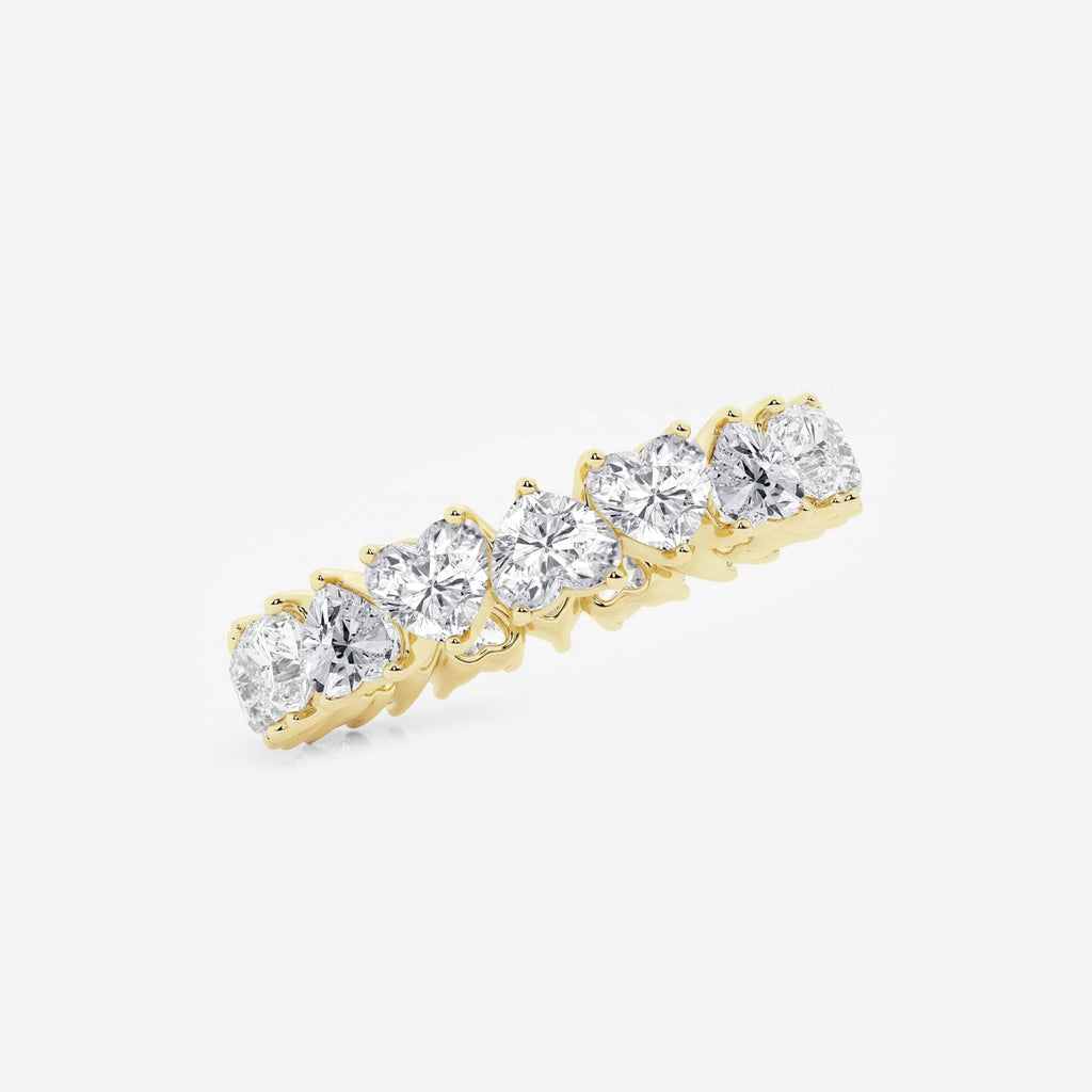 GWA083 - Additional Image 1 for  3 5/8 ctw Alternating Heart Lab Grown Diamond Eternity Band - 4.3mm Width