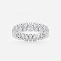 GWA084 - 4 1/2 ctw Alternating Pear Lab Grown Diamond Eternity Band - 5mm Width