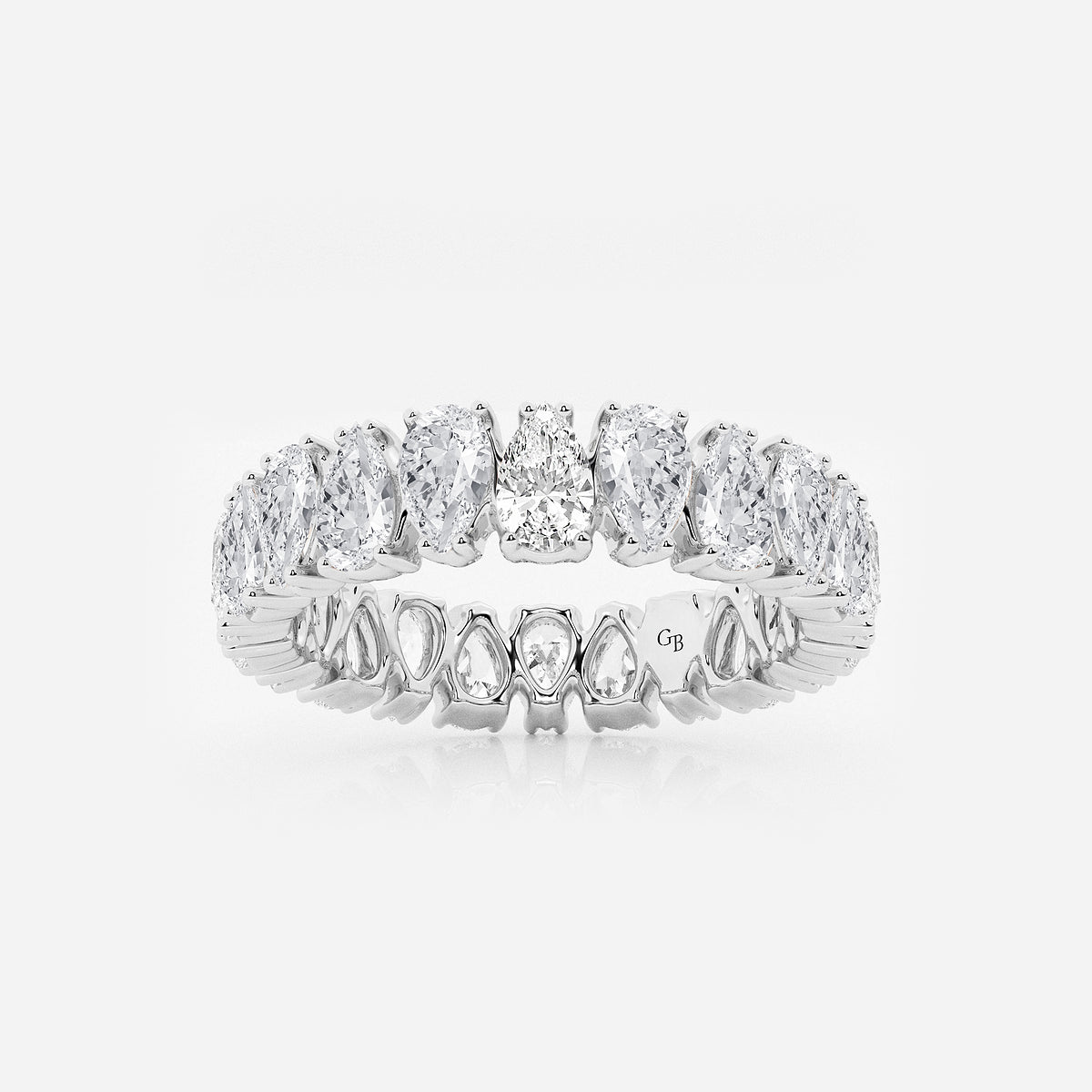 GWA084 - product video for 4 1/2 ctw Alternating Pear Lab Grown Diamond Eternity Band - 5mm Width