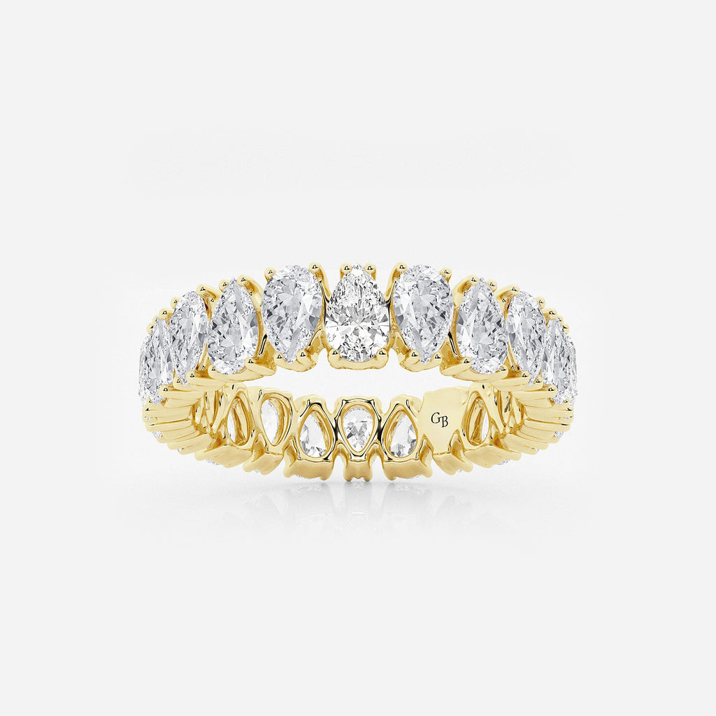 GWA084 - product video for 4 1/2 ctw Alternating Pear Lab Grown Diamond Eternity Band - 5mm Width