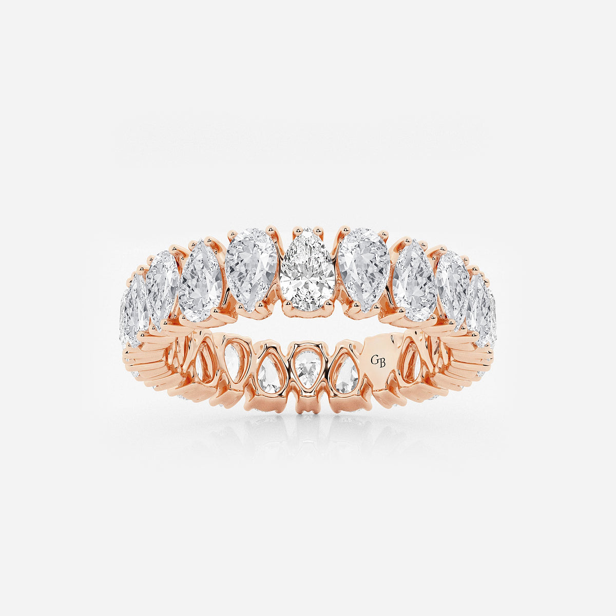 GWA084 - product video for 4 1/2 ctw Alternating Pear Lab Grown Diamond Eternity Band - 5mm Width
