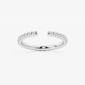 GWA085 - 5/8 ctw Round Lab Grown Diamond French Pave Nesting Wedding Band