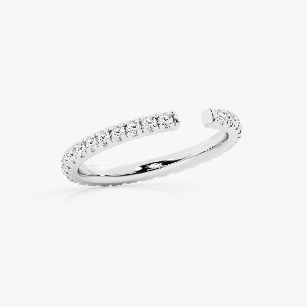 GWA085 - Additional Image 1 for  5/8 ctw Round Lab Grown Diamond French Pave Nesting Wedding Band