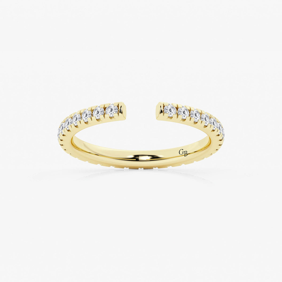 GWA085 - product video for 5/8 ctw Round Lab Grown Diamond French Pave Nesting Wedding Band