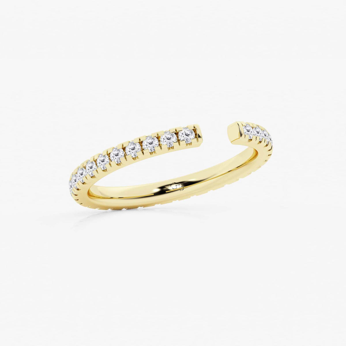 GWA085 - Additional Image 1 for  5/8 ctw Round Lab Grown Diamond French Pave Nesting Wedding Band