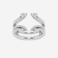 GWA087 - 1/2 ctw Round Lab Grown Diamond Two Row Ring Enhancer