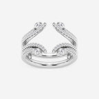 GWA087 - 1/2 ctw Round Lab Grown Diamond Two Row Ring Enhancer