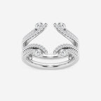 GWA087 - product video for 1/2 ctw Round Lab Grown Diamond Two Row Ring Enhancer