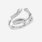 GWA087 - Additional Image 1 for  1/2 ctw Round Lab Grown Diamond Two Row Ring Enhancer