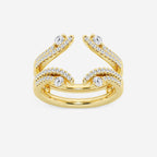 GWA087 - product video for 1/2 ctw Round Lab Grown Diamond Two Row Ring Enhancer