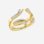 GWA087 - Additional Image 1 for  1/2 ctw Round Lab Grown Diamond Two Row Ring Enhancer