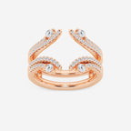 GWA087 - product video for 1/2 ctw Round Lab Grown Diamond Two Row Ring Enhancer
