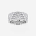 GWA088 - 4 ctw Round Lab Grown Diamond Multi-Row Eternity Band - 7.8mm Width