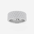 GWA088 - product video for 4 ctw Round Lab Grown Diamond Multi-Row Eternity Band - 7.8mm Width
