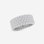 GWA088 - Additional Image 1 for  4 ctw Round Lab Grown Diamond Multi-Row Eternity Band - 7.8mm Width