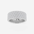 GWA088 - product video for 4 ctw Round Lab Grown Diamond Multi-Row Eternity Band - 7.8mm Width