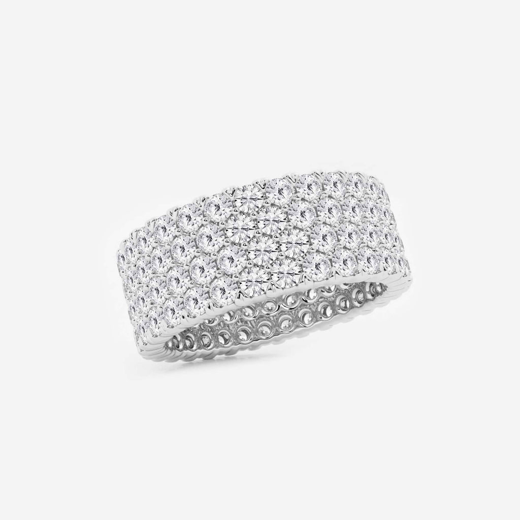 GWA088 - Additional Image 1 for  4 ctw Round Lab Grown Diamond Multi-Row Eternity Band - 7.8mm Width
