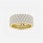 GWA088 - product video for 4 ctw Round Lab Grown Diamond Multi-Row Eternity Band - 7.8mm Width