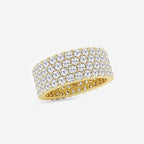 GWA088 - Additional Image 1 for  4 ctw Round Lab Grown Diamond Multi-Row Eternity Band - 7.8mm Width