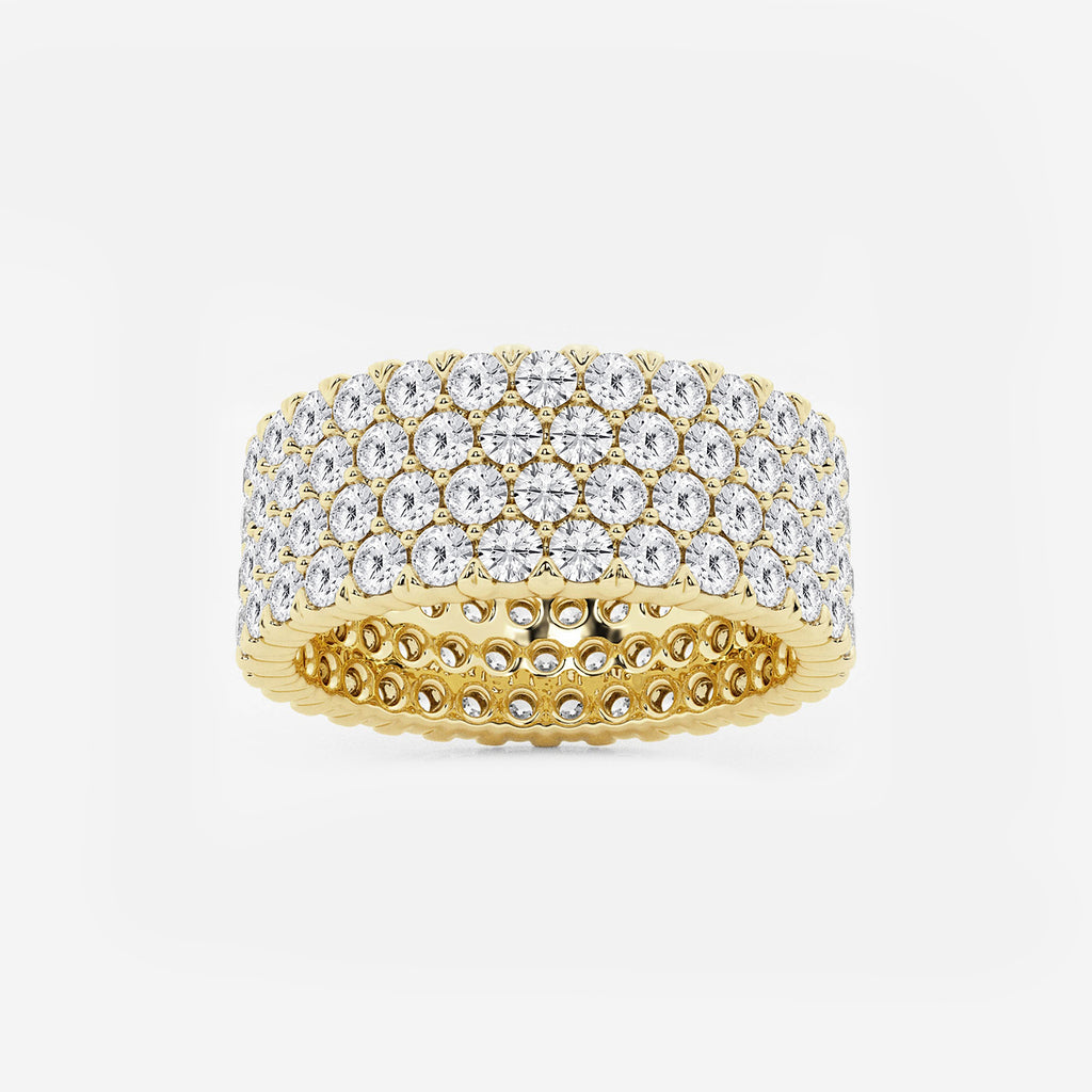 GWA088 - product video for 4 ctw Round Lab Grown Diamond Multi-Row Eternity Band - 7.8mm Width
