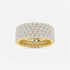 GWA088 - product video for 4 ctw Round Lab Grown Diamond Multi-Row Eternity Band - 7.8mm Width