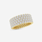 GWA088 - Additional Image 1 for  4 ctw Round Lab Grown Diamond Multi-Row Eternity Band - 7.8mm Width
