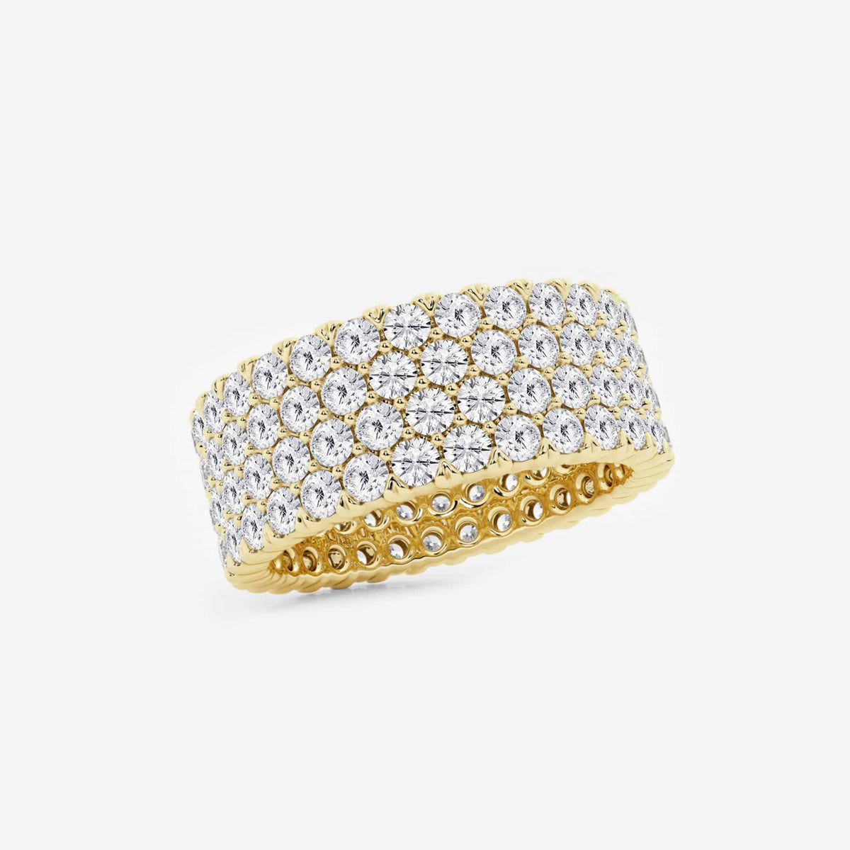 GWA088 - Additional Image 1 for  4 ctw Round Lab Grown Diamond Multi-Row Eternity Band - 7.8mm Width