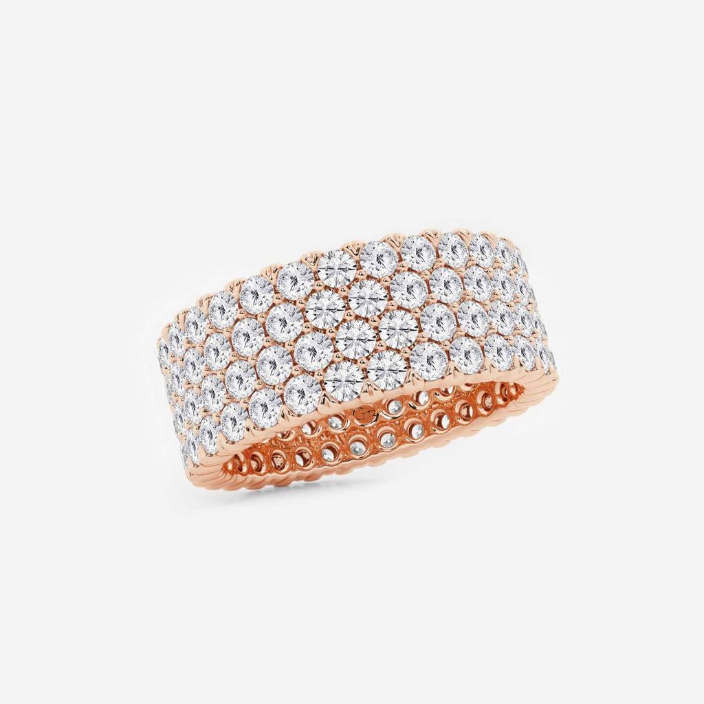 GWA088 - Additional Image 1 for  4 ctw Round Lab Grown Diamond Multi-Row Eternity Band - 7.8mm Width