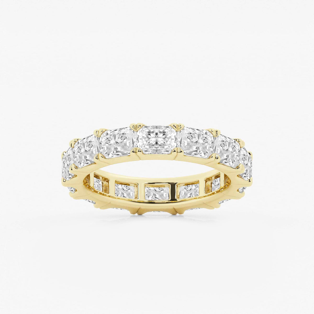 GWA089 - 4 ctw Radiant Lab Grown Diamond East-West Eternity Band - 3.7mm Width