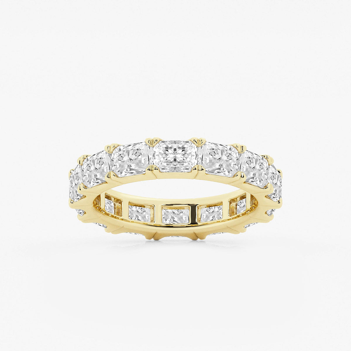 GWA089 - product video for 4 ctw Radiant Lab Grown Diamond East-West Eternity Band - 3.7mm Width