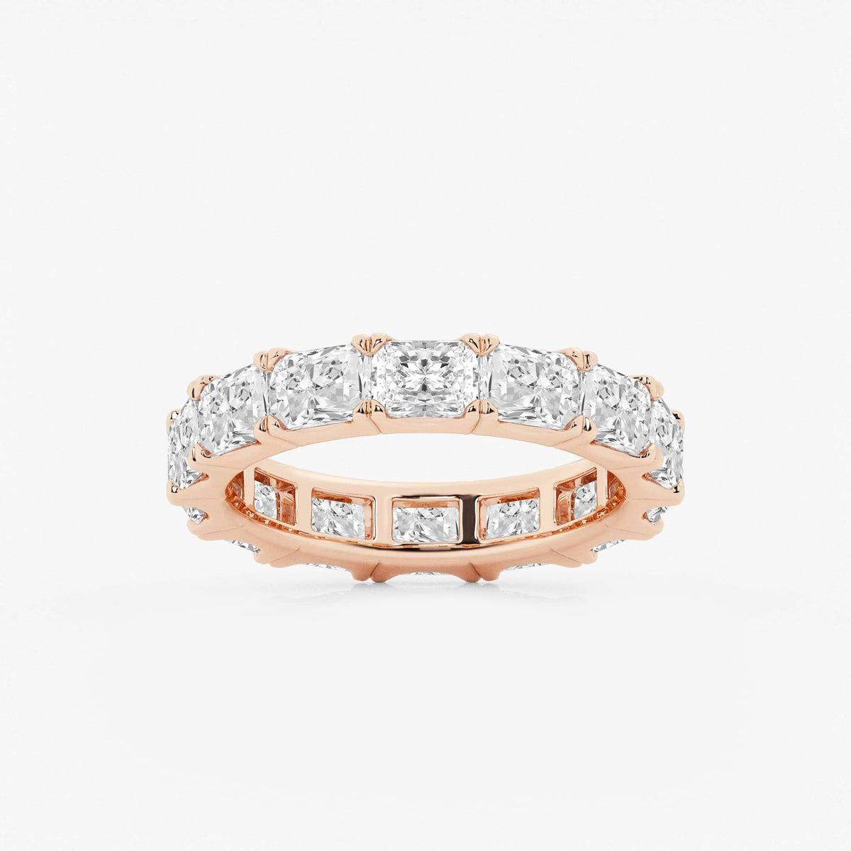 GWA089 - 4 ctw Radiant Lab Grown Diamond East-West Eternity Band - 3.7mm Width
