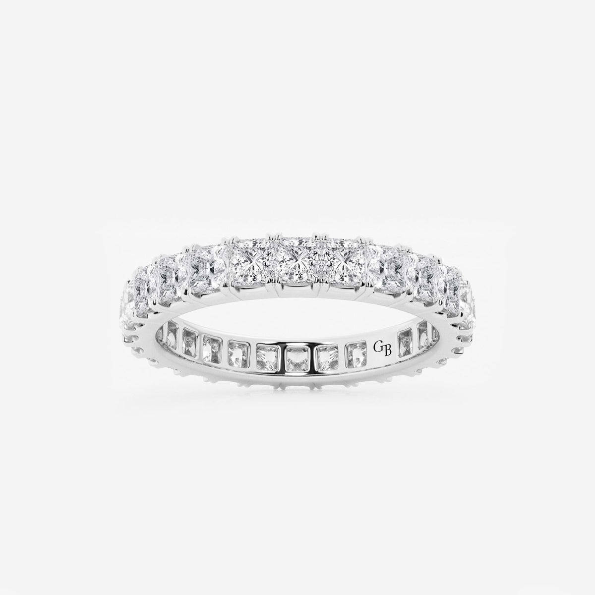 GWA091 - 2 ctw Princess Lab Grown Diamond Eternity Band - 2.7mm Width