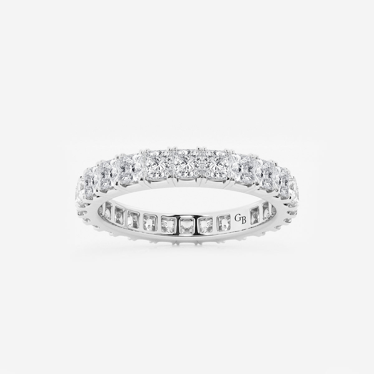 GWA091 - product video for 2 ctw Princess Lab Grown Diamond Eternity Band - 2.7mm Width