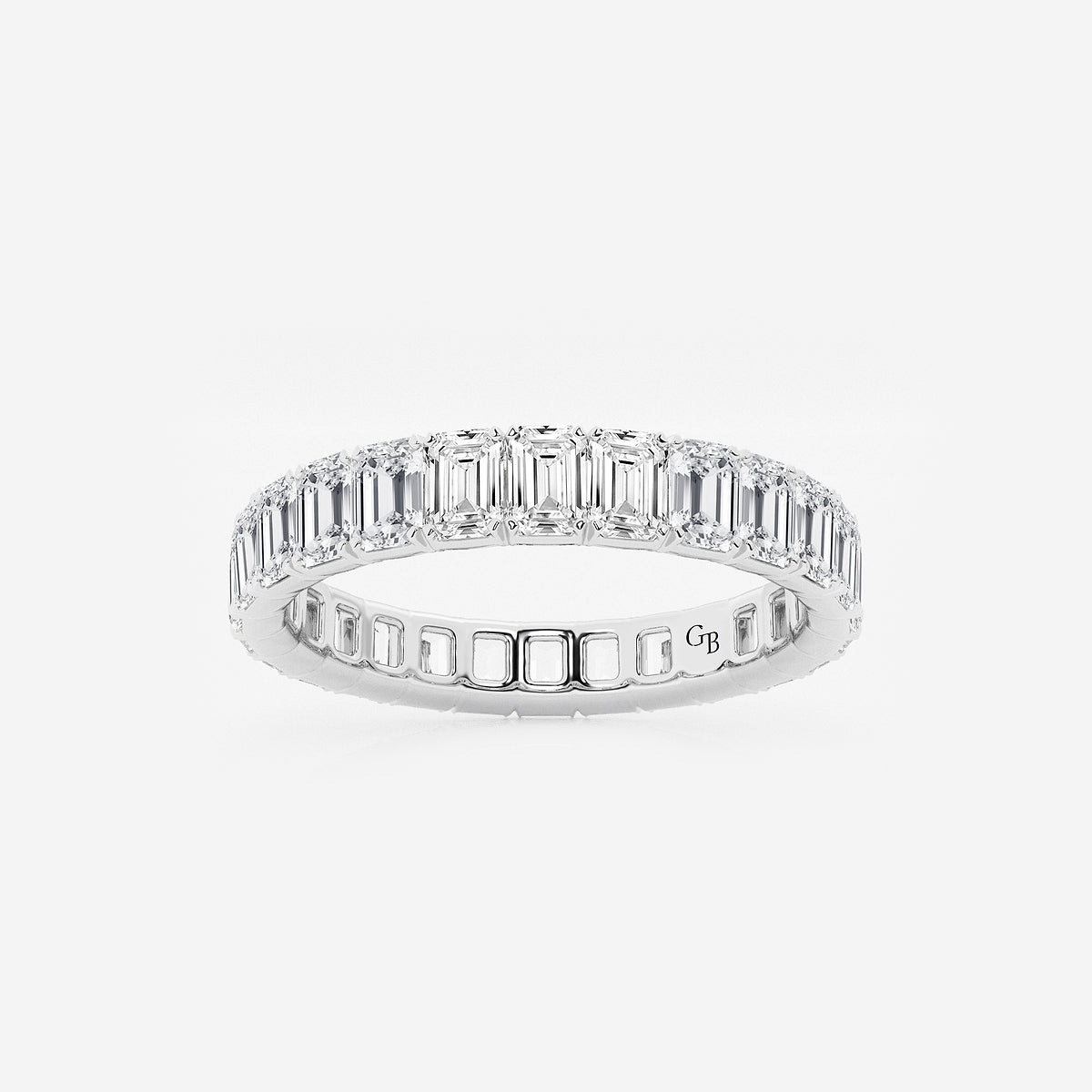 GWA091 - product video for 3 ctw Emerald Lab Grown Diamond Eternity Band - 3.3mm Width
