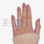 GWA091 - Additional Image 2 for  3 ctw Emerald Lab Grown Diamond Eternity Band - 3.3mm Width