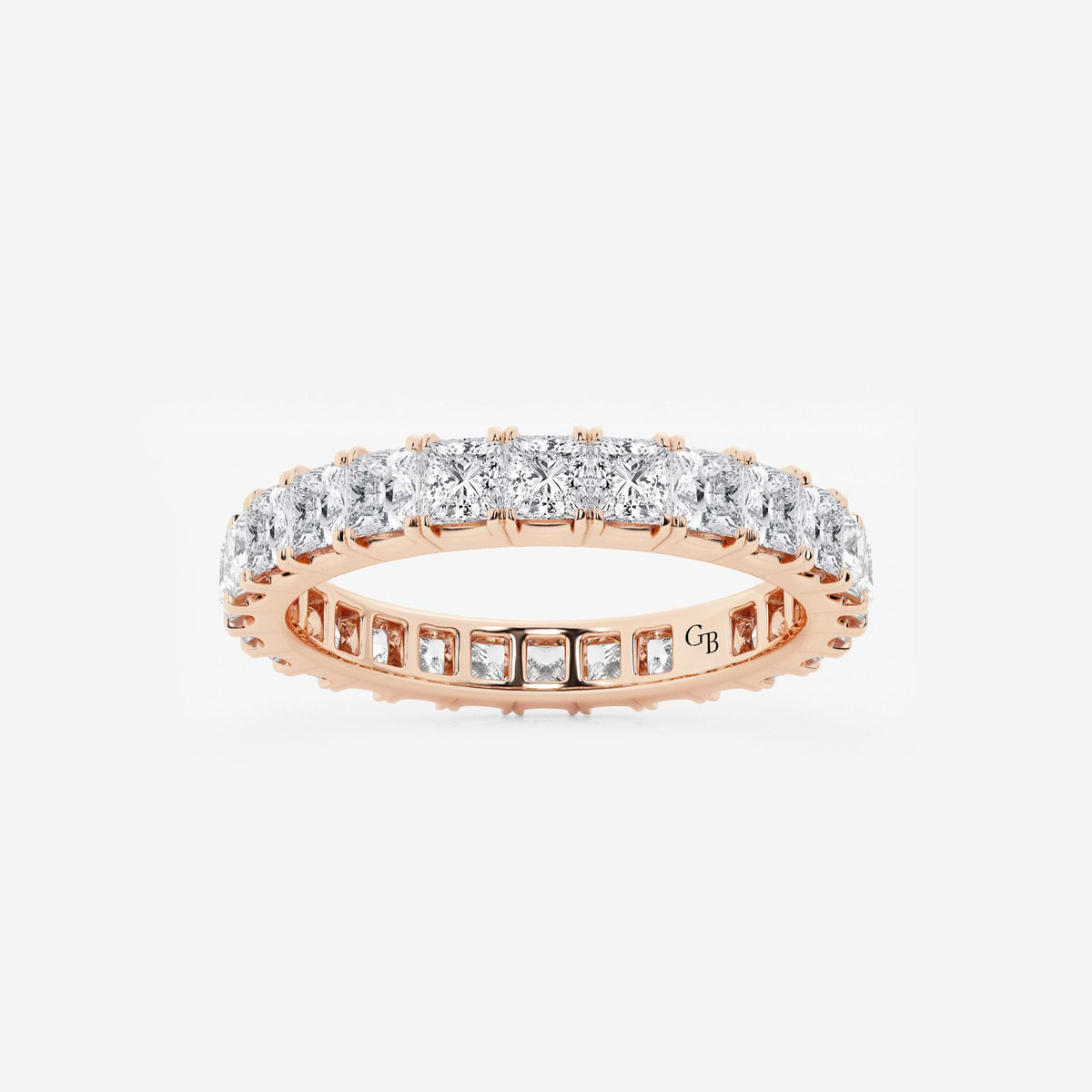 GWA091 - 2 ctw Princess Lab Grown Diamond Eternity Band - 2.7mm Width