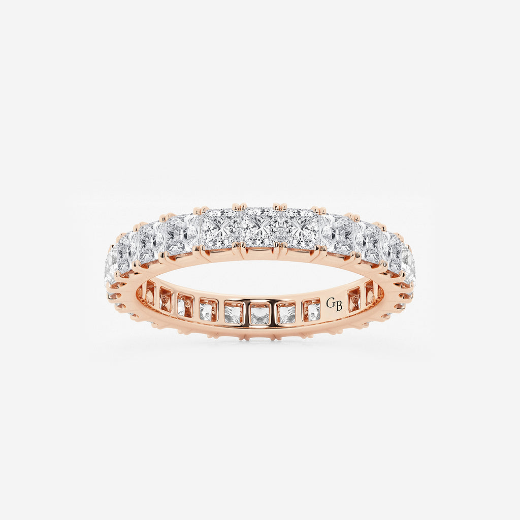 GWA091 - product video for 2 ctw Princess Lab Grown Diamond Eternity Band - 2.7mm Width