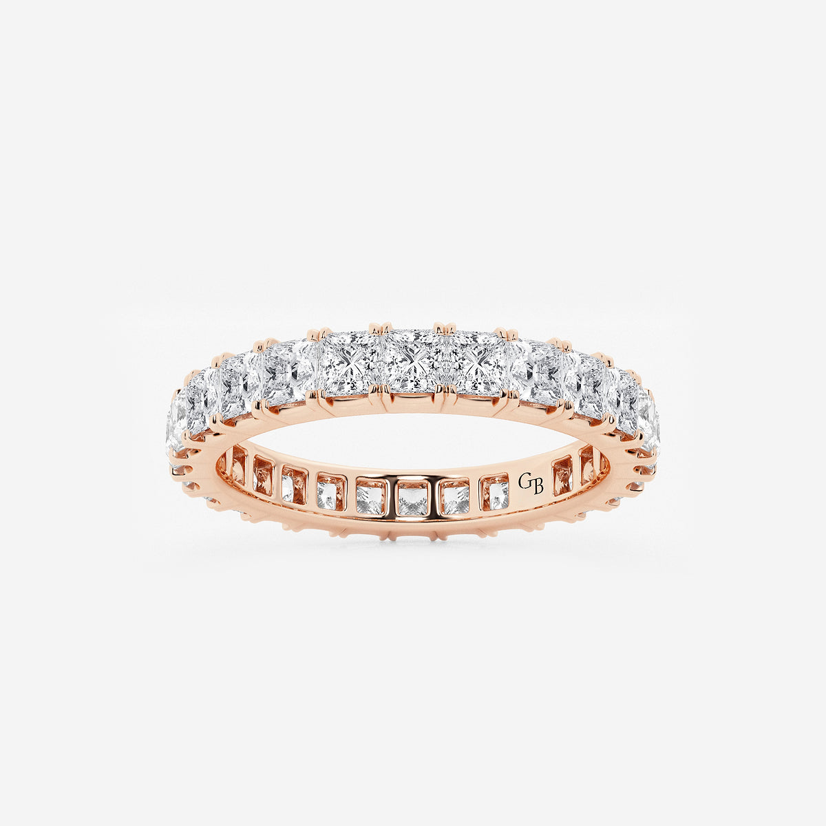 GWA091 - product video for 2 ctw Princess Lab Grown Diamond Eternity Band - 2.7mm Width