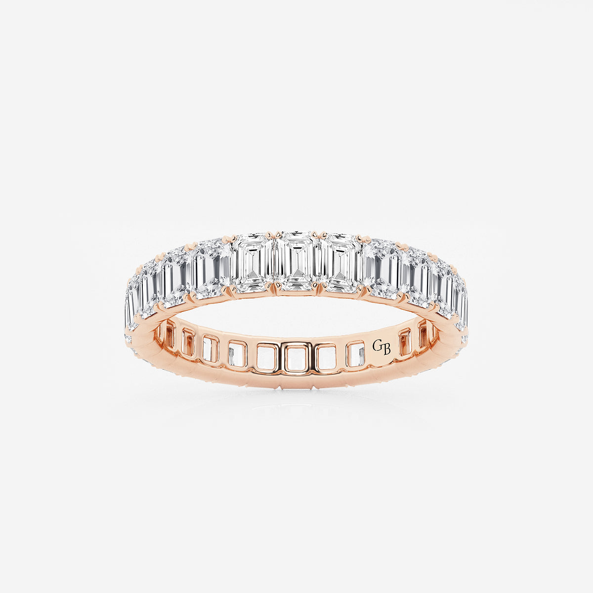 GWA091 - product video for 3 ctw Emerald Lab Grown Diamond Eternity Band - 3.3mm Width