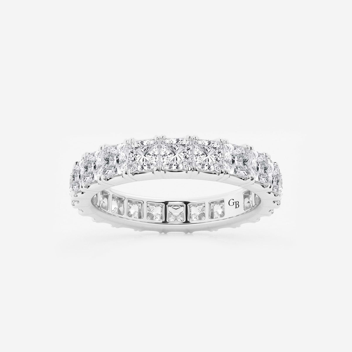 GWA091 - 3 ctw Princess Lab Grown Diamond Eternity Band - 3.1mm Width