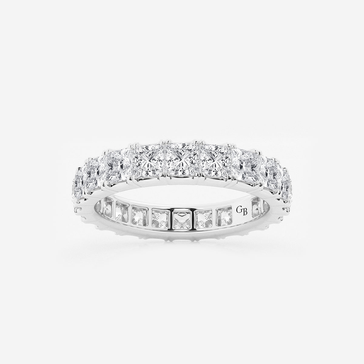 GWA091 - product video for 3 ctw Princess Lab Grown Diamond Eternity Band - 3.1mm Width