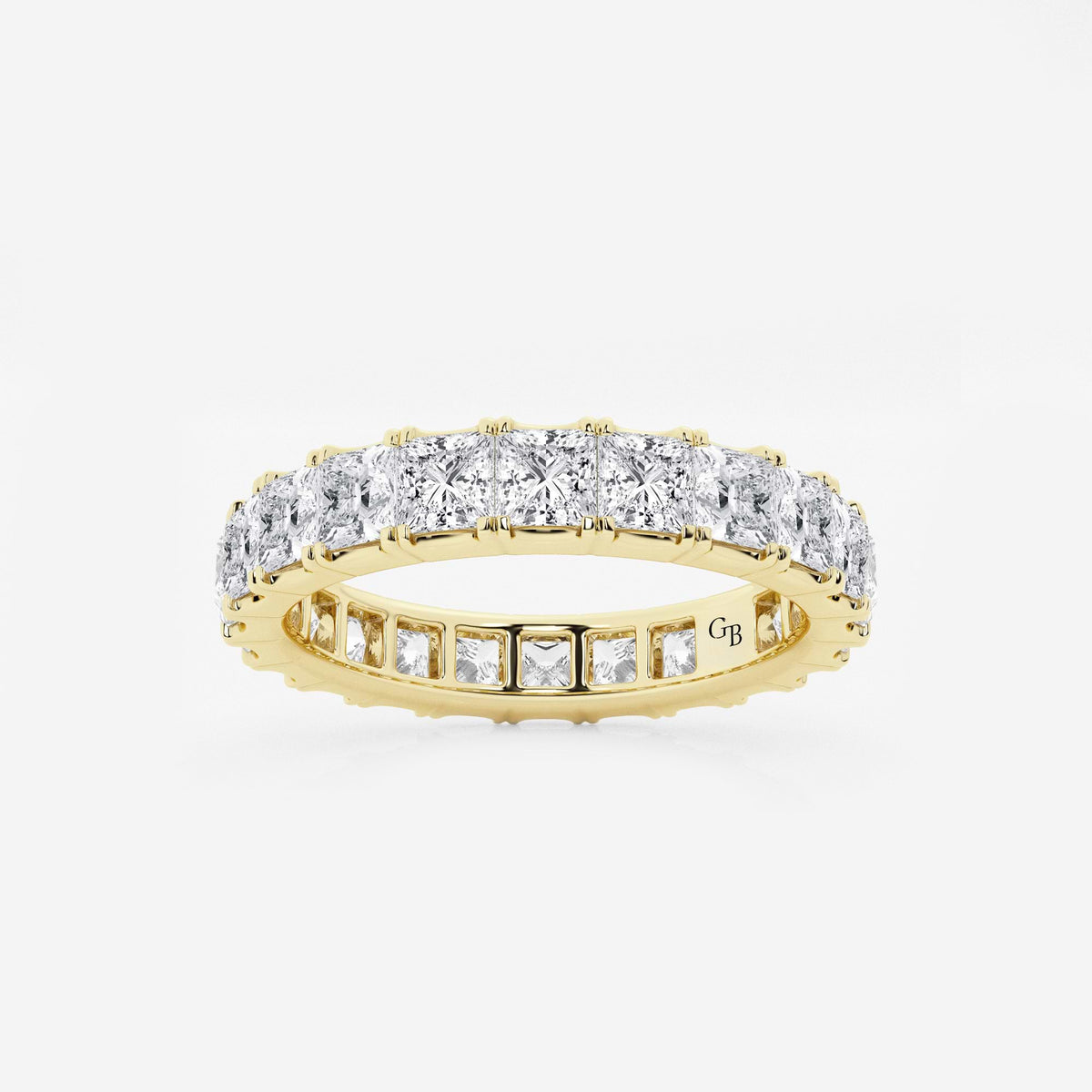 GWA091 - 3 ctw Princess Lab Grown Diamond Eternity Band - 3.1mm Width