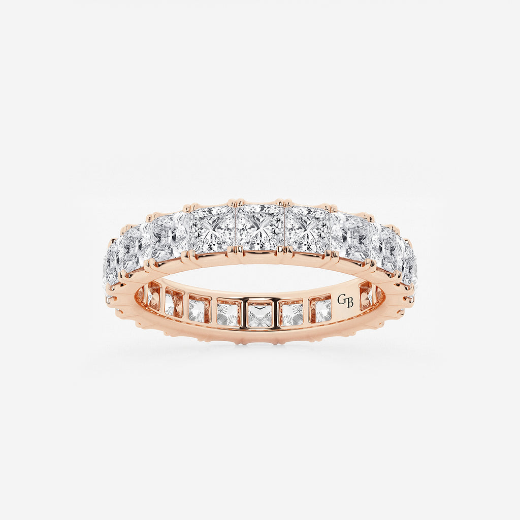 GWA091 - product video for 3 ctw Princess Lab Grown Diamond Eternity Band - 3.1mm Width