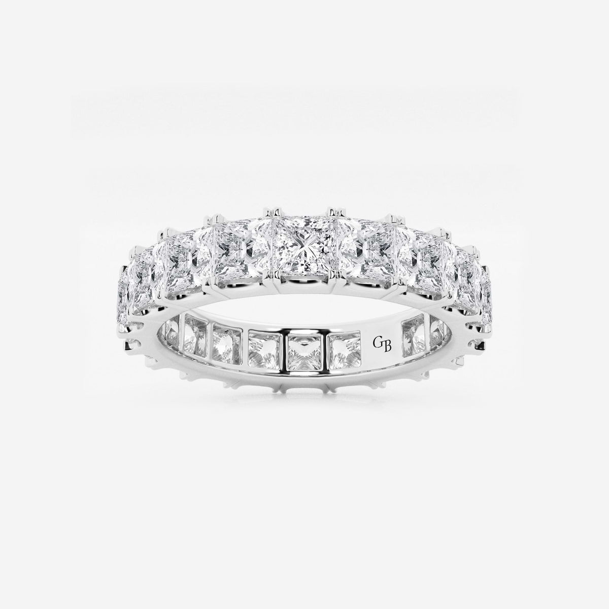 GWA091 - 4 ctw Princess Lab Grown Diamond Eternity Band - 3.8mm Width