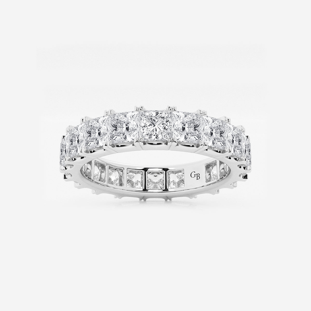 GWA091 - product video for 4 ctw Princess Lab Grown Diamond Eternity Band - 3.8mm Width