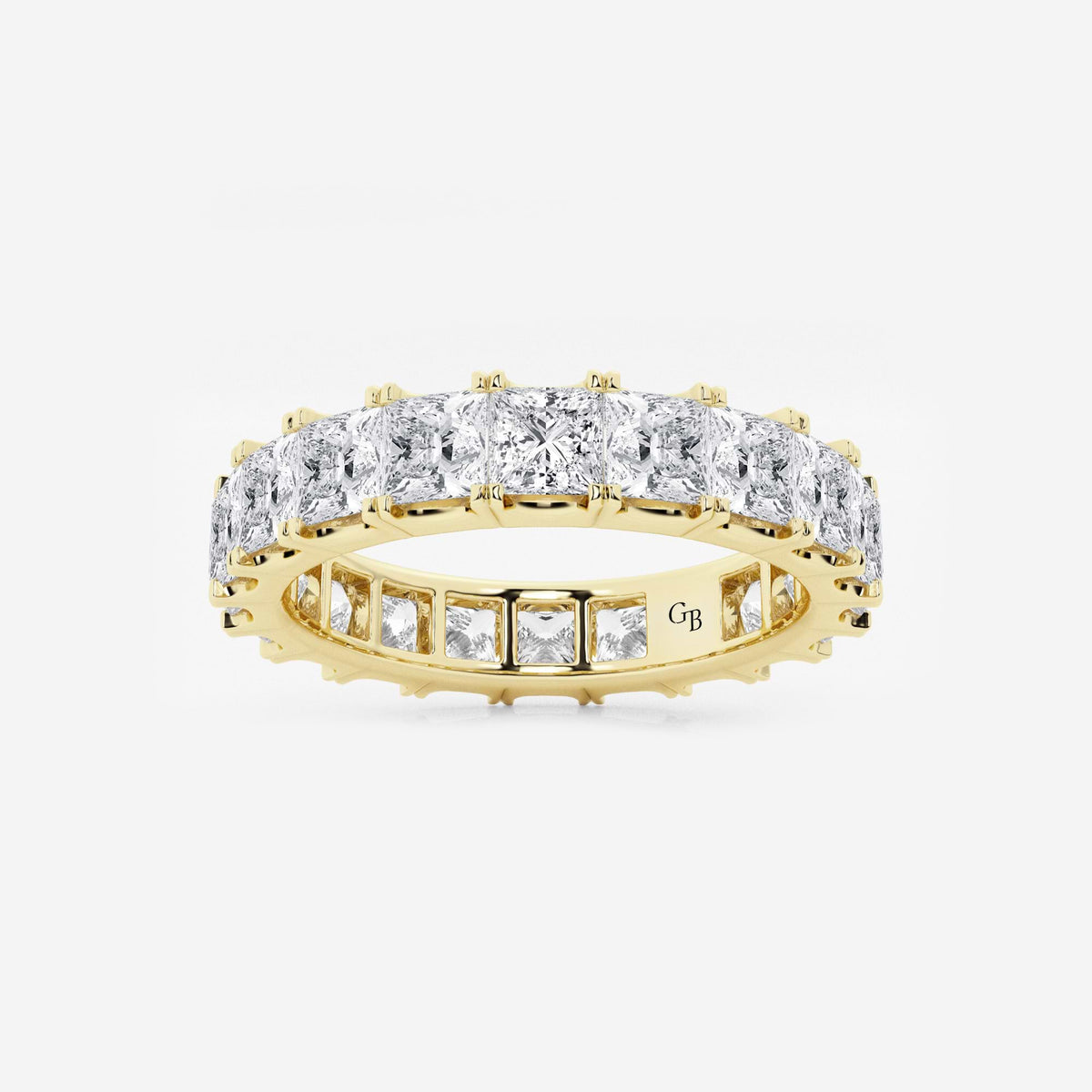 GWA091 - 4 ctw Princess Lab Grown Diamond Eternity Band - 3.8mm Width