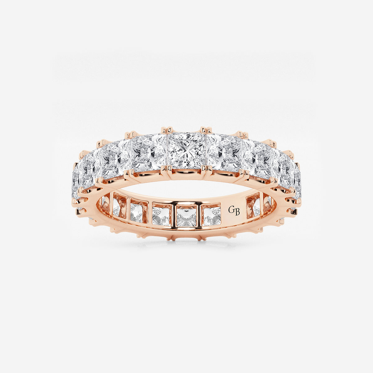 GWA091 - product video for 4 ctw Princess Lab Grown Diamond Eternity Band - 3.8mm Width